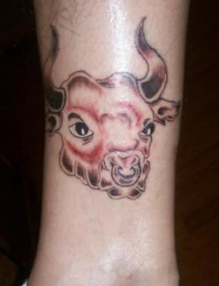Simple Bull Tattoo