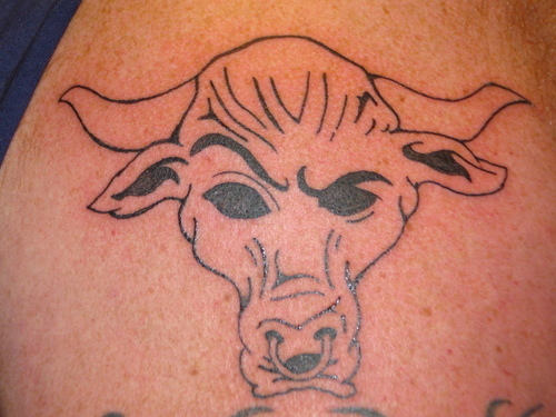 Bull Face Tattoo