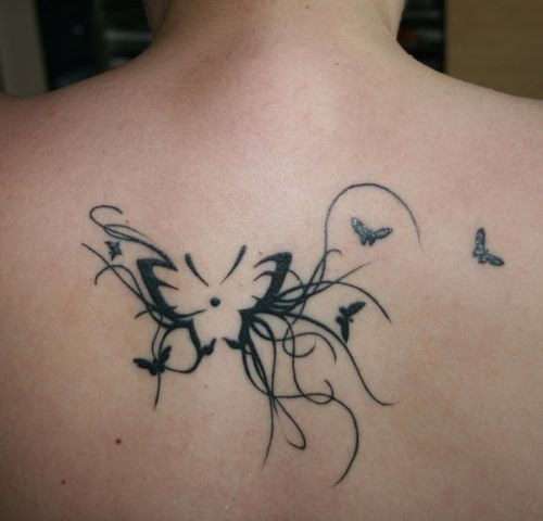 Butterflies Tattoo On Back