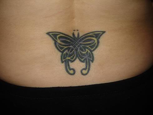 Butterfly Tattoo On Waist
