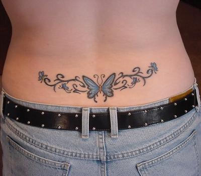 Butterfly Tattoo On Waist