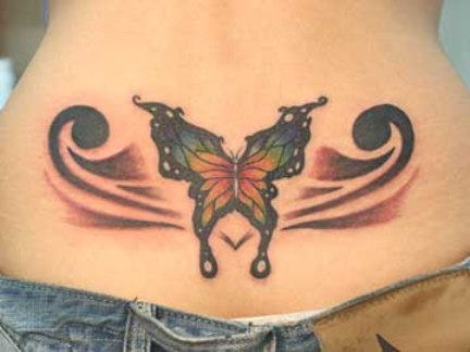 Butterfly Tattoo On Waist