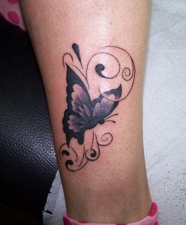 Butterfly Tattoo On Leg