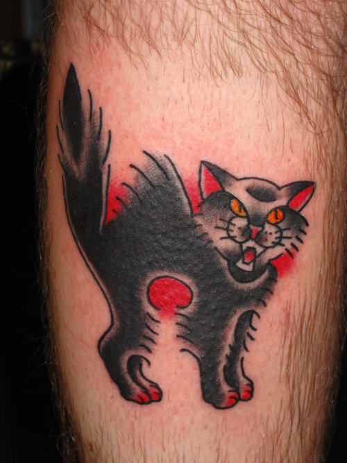 Angry Cat Tattoo