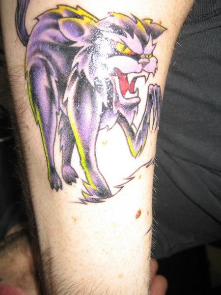 Angry Cat Tattoo