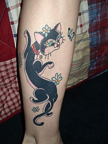 Playful Cat Tattoo