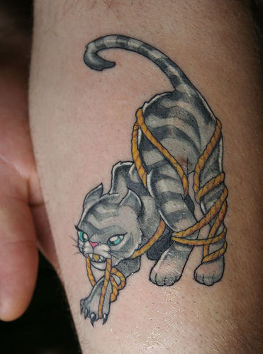 Angry Cat Tattoo