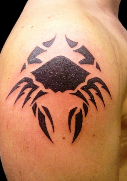 Crab Tattoo On Shoulder