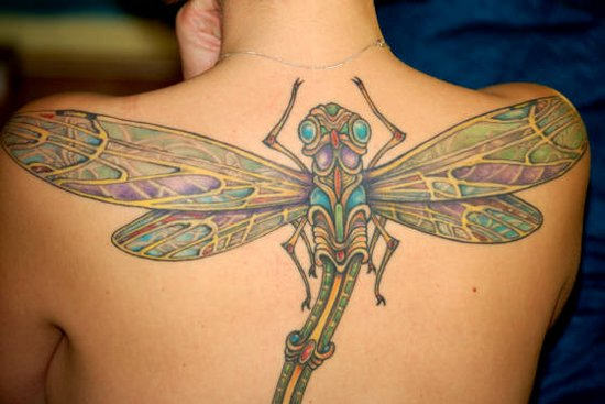 Dragonfly Tattoo On Back