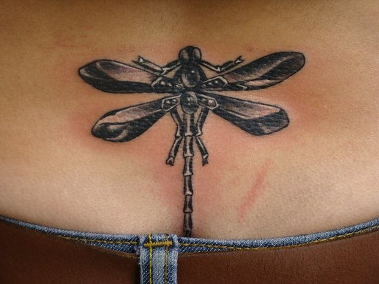 Dragonfly Tattoo On Waist