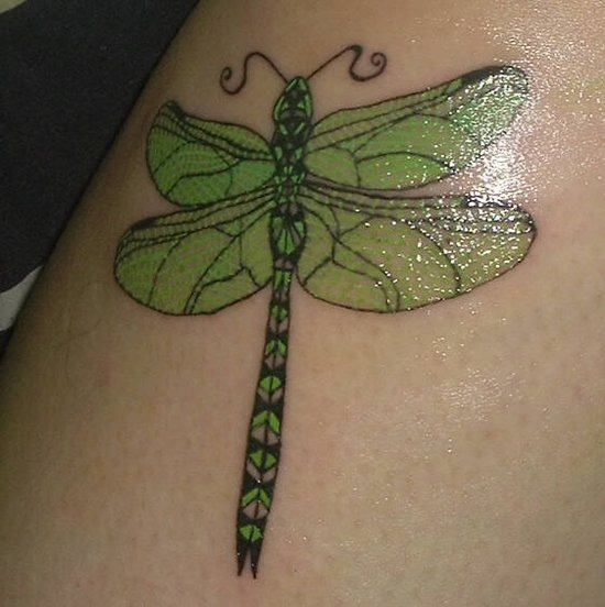 Elegant Dragonfly Tattoo Design