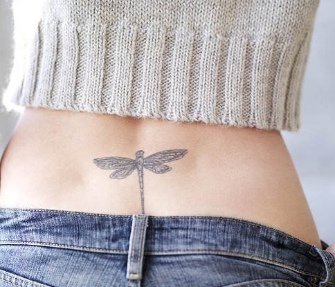 Dragonfly Tattoo on Lower Back