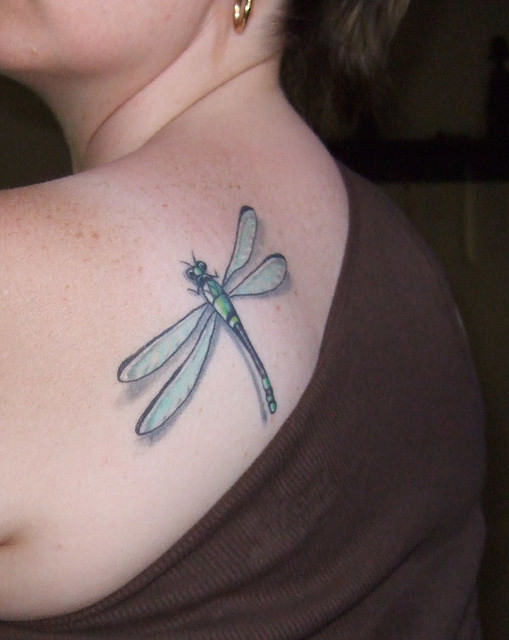 Dragonfly Tattoo on Back