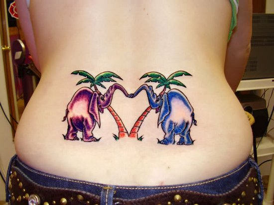 Cartoon Elephant Tattoo