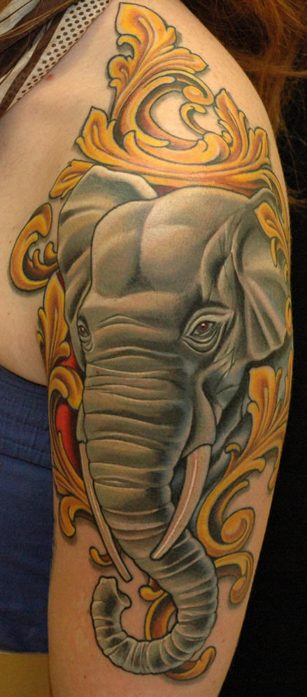 Beautiful Elephant Tattoo on Arm