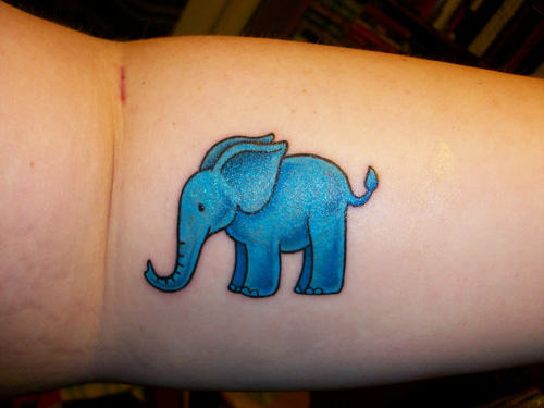 Cute Elephant Tattoo