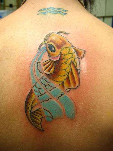 Fish Tattoo Design on Back