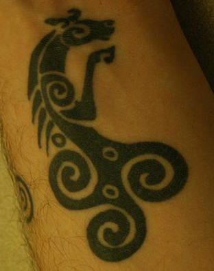 Tribal Horse Tattoo