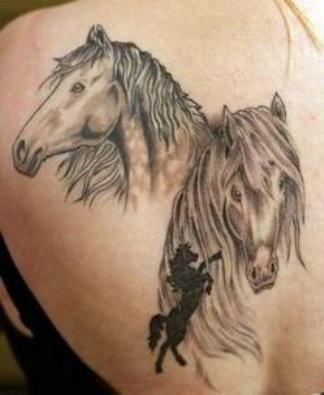 Horse Tattoo on Back