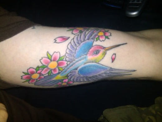 Hummingbird Tattoo On Arm
