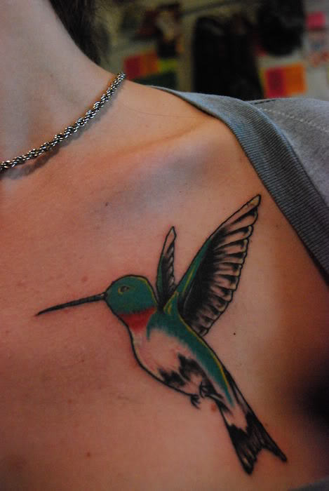 Flying Hummingbird Tattoo