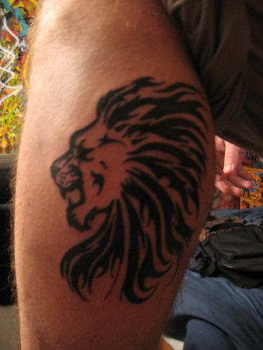 Tribal Lion Tattoo Design