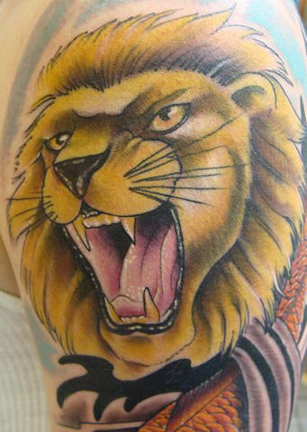 Angry Lion Tattoo