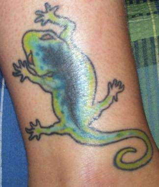 Lizard Tattoo on Leg