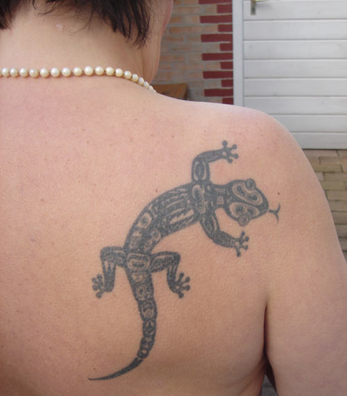 Celtic Lizard Tattoo on Back