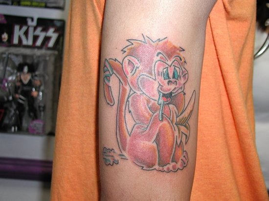 Monkey Tattoo On Arm