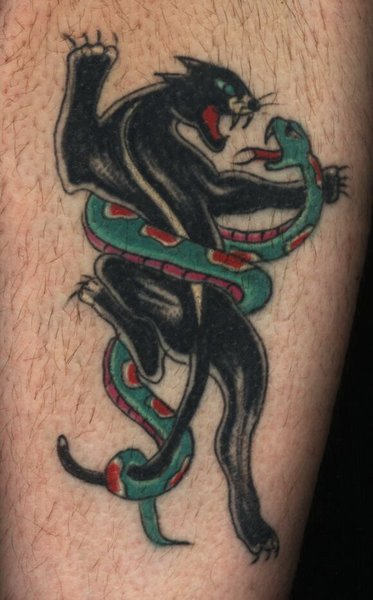 Panther and Snake Tattoo