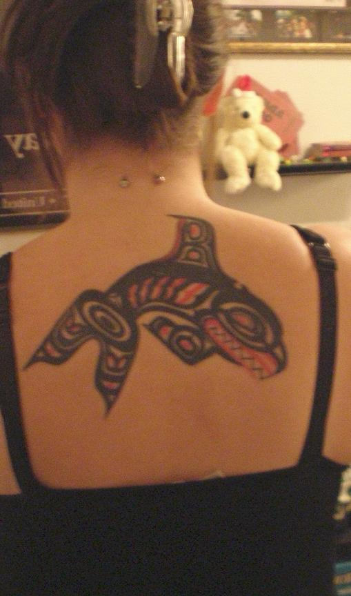 Tribal Shark Design on Back
