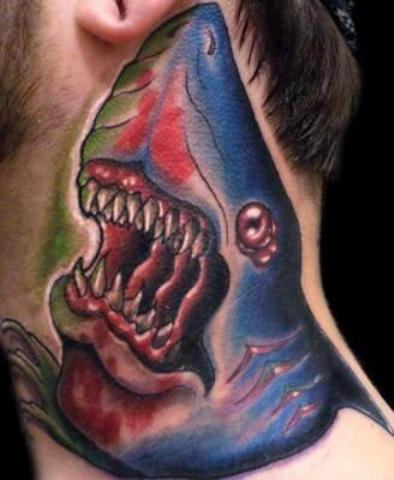 Scary Shark Tattoo