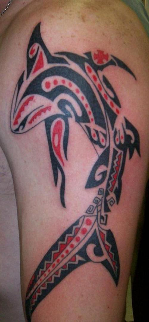 Shark Tattoo On Shoulder