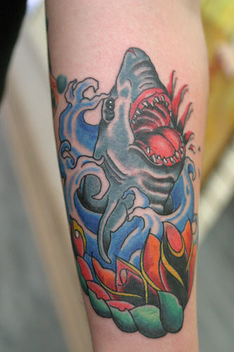 Shark Tattoo On Arm