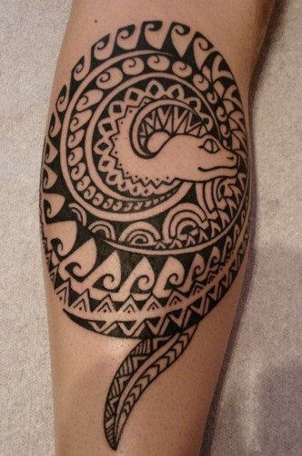 Tribal Snake Tattoo Design
