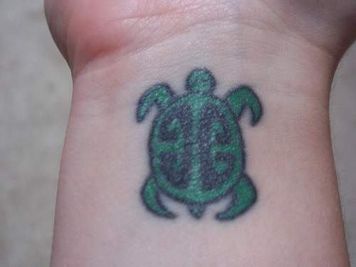 Turtle Tattoo On Wrist