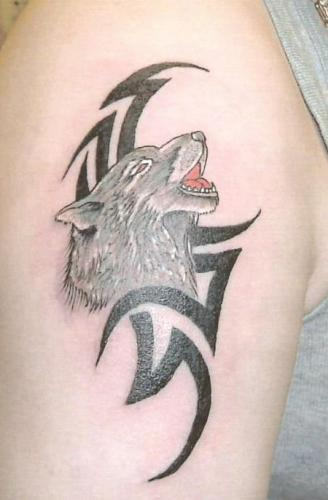 Elegant Wolf Tattoo