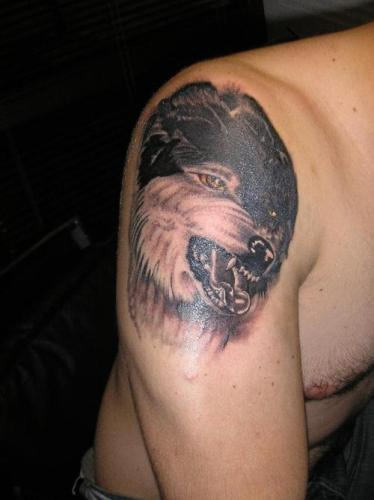 Ferocious Wolf Tattoo Design