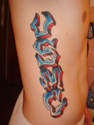 USMC Tattoo on Ribs