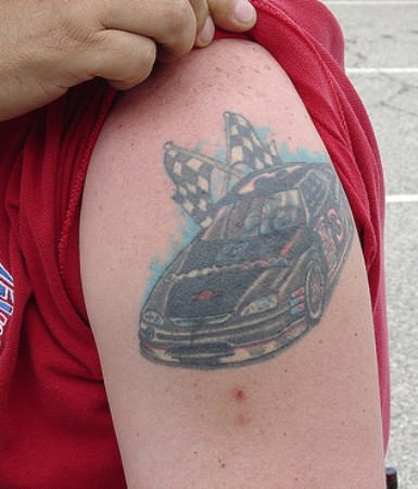 Car Tattoo On Shoulder