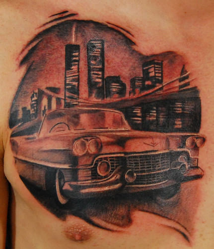 Car Tattoo On Chest