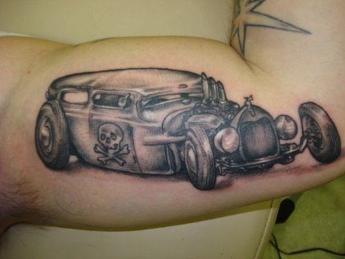 Car Tattoo On Shoulder