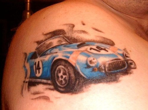 Car Tattoo on Bicep