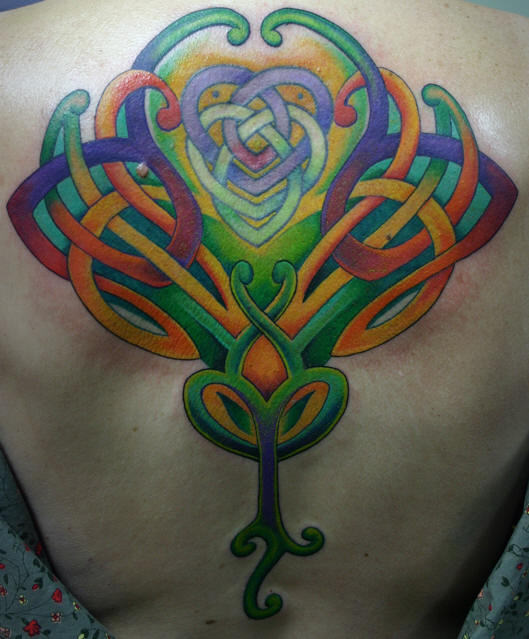 Colorful Celtic Tattoo Design