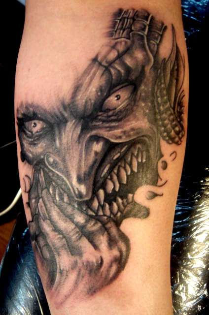 Very Scary Demon Tattoo