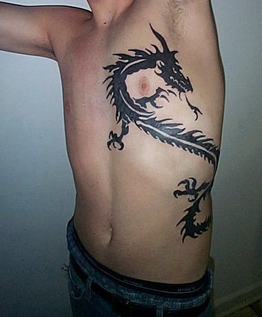 Tribal Style Dragon Tattoo Design