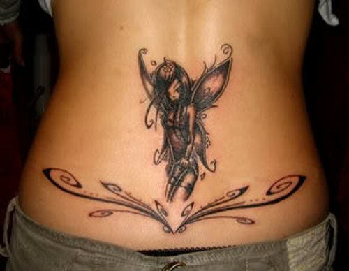 Fairy Tattoo On Lower Back