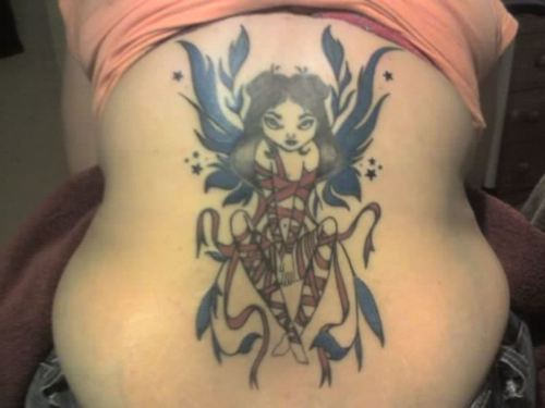 Fairy Tattoo Design On Back