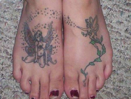 Fairy Tattoo Design on Feet